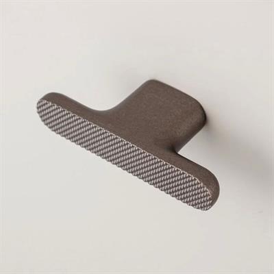 4727 Zamak Tırtıklı T Kulp Koyu Bronz Saten Renk  7 cm