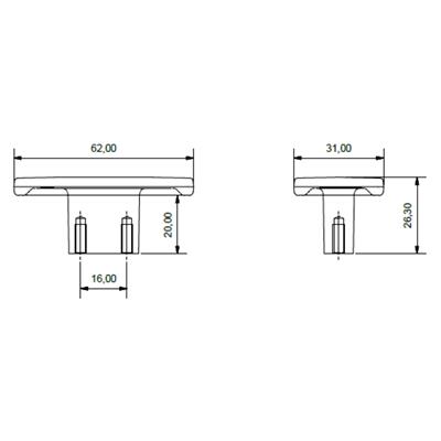 4802 Harmonique Kulp Nikel Saten Mat Renk 16 mm