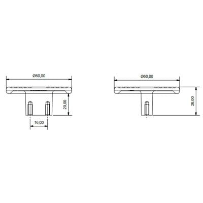 4823 Harmonique Kulp Altın Saten Renk 16 mm