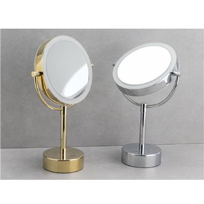 Masa Üstü Çift Taraflı Büyüteçli Makyaj Aynası 5 X Zoom Krom 390x150x125 mm