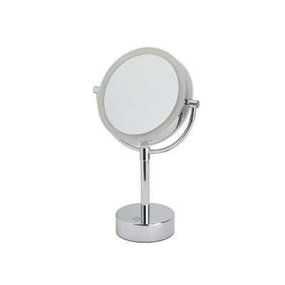Masa Üstü Çift Taraflı Büyüteçli Makyaj Aynası 5 X Zoom Krom 390x150x125 mm