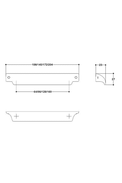 4523 Parlak Nikel Renk Tas Kulp 64 Mm