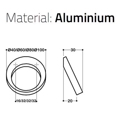 6530 Modern Kulp Siyah Renk Çap 60 Mm 
