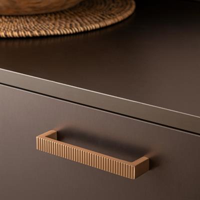 6721 Klasik Çizgili Kulp Şampanya Saten Renk