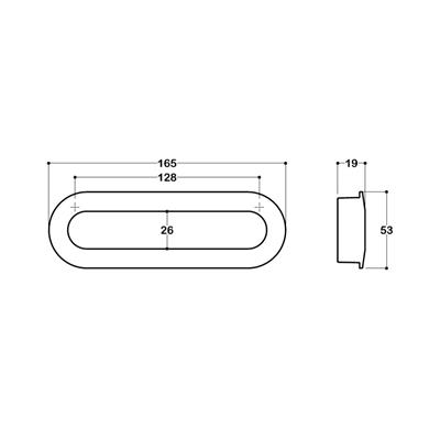 7471 Antik Renk Gömme Kulp 128 Mm