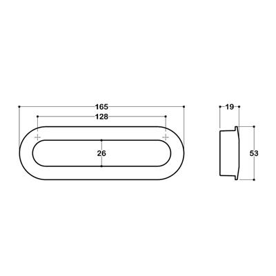 7471 Füme Renkli Gömme Kulp 128 Mm