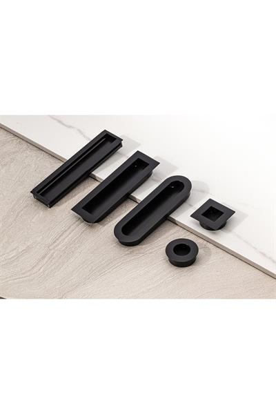 7475  Siyah Renkli Gömme Kulp 128 Mm