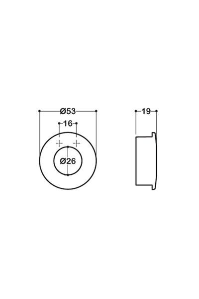 7480 Saten Renkli Gömme Kulp 16 Mm