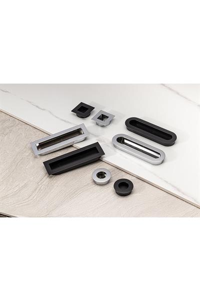 7483 Siyah Renkli Gömme Kulp 16 Mm