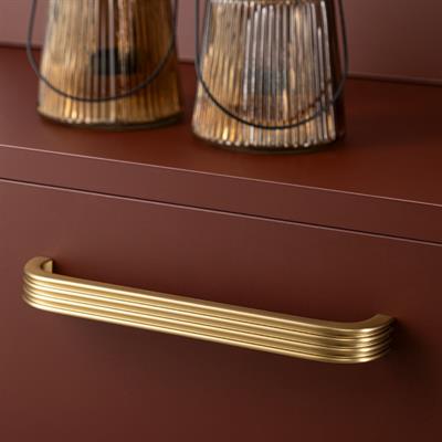 8312 Modern Çizgili Kulp Altın Saten Renk