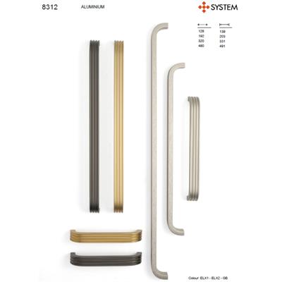 8312 Modern Çizgili Kulp Nikel Saten Renk