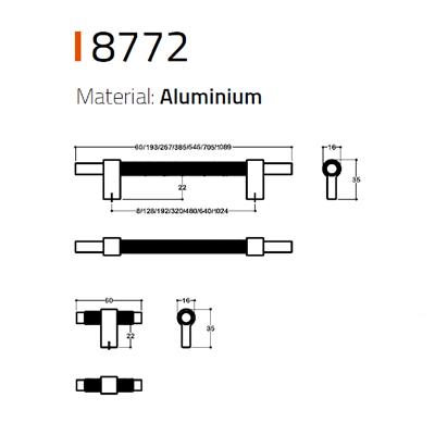 8772 T Kulp Mat Altın Renk Çap 60 mm