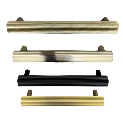 8801 Çizgili Modern Kalın Kulp Gold Renk