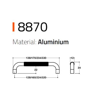 8870 Modern Kulp Parlak Nikel Renk