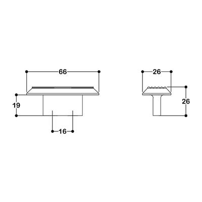 9002  Line-Çizgili Kulp Tek Adet 16 Mm Antik Rengi Klasik Kulp