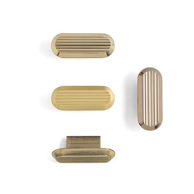 9006  Line-Çizgili Kulp Tek Adet 16 Mm Rose Rengi Klasik Kulp