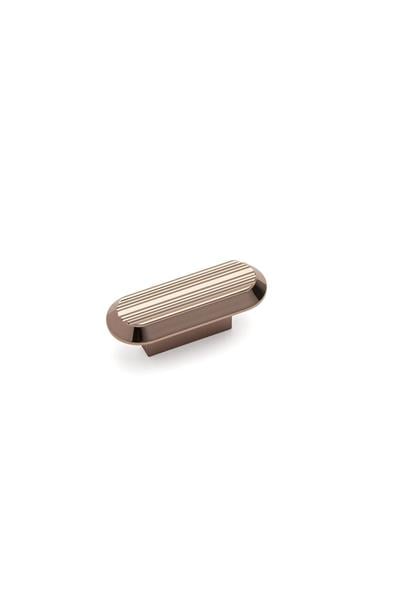 9006  Line-Çizgili Kulp Tek Adet 16 Mm Rose Rengi Klasik Kulp