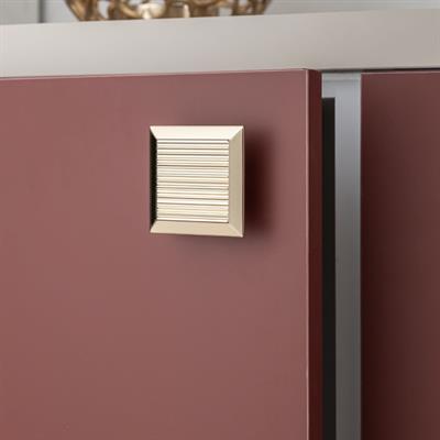 9032 Line-Çizgili Kulp Altın Renk Tek Adet