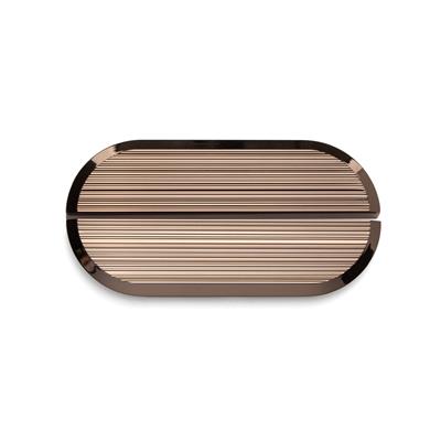 9076  Line-Çizgili Kulp Rose Renk Tek Adet