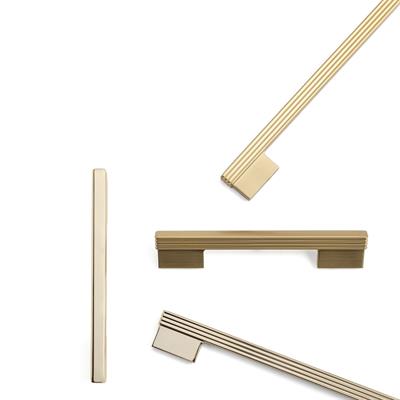 9290 Çizgili Modern Kulp Altın Saten Renk