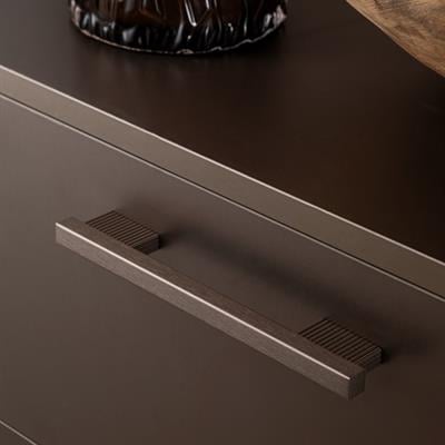 9478 Modern Düz/Çizgili Koyu Bronz Saten Renk