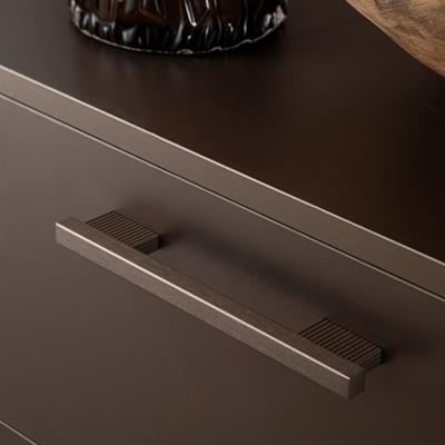 9478 Modern Düz/Çizgili Koyu Bronz Saten Renk