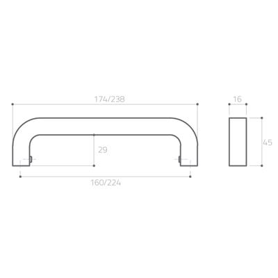 9505 Çekme Kolu Krom Renk 22.4 Cm