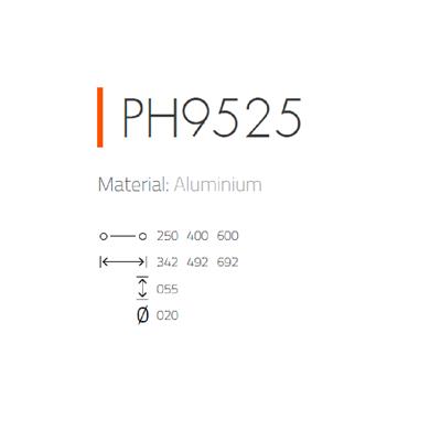 9525 Çekme Kolu Füme Renk 25 Cm