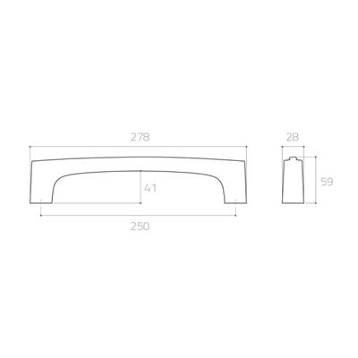 9580 Çekme Kolu Füme Renk 25 Cm