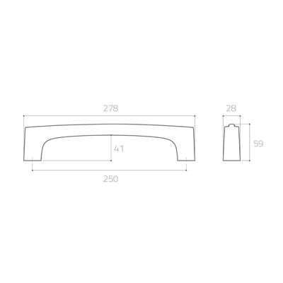 9580 Çekme Kolu Saten Renk 25 Cm