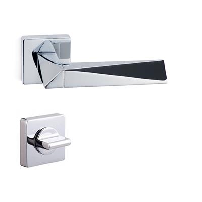 Agate Rozetli Kapı Kolu Takımı Krom Renk