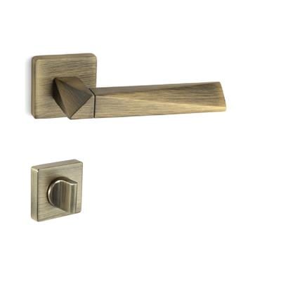 Agate Rozetli Kapı Kolu Takımı Antik  Renk