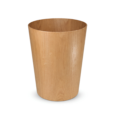 Ahşap Yuvarlak Banyo ve Çalışma Odası Çöp Kovası 28 x 15 x 30 cm