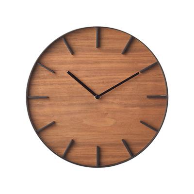 Ahşap/Siyah Duvar Saati Çap: 26,5 cm