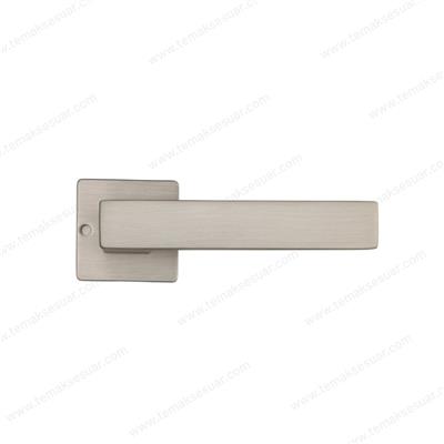 Akalı Otel Tipi Kendinden Kilitli Kapı Kolu Nikel Saten Mat Renk