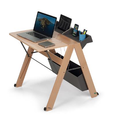 Allieva Ahşap Katlanır Masa Nuturel Gri Renk