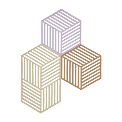 Altıgen Tencere Altlığı 3Lü Lupin/Sıcak Kum/Açık Terrako