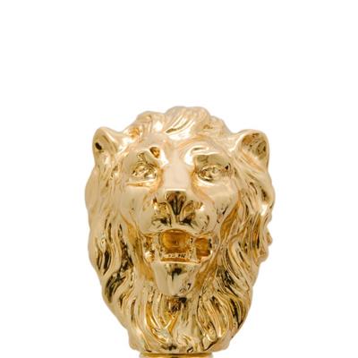 Altın Aslan Figürlü Siyah Baston 92 Cm