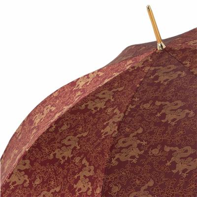 Altın Ejderha Figürlü Bordo Unisex Otomatik Şemsiye 95 cm