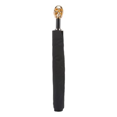 Gold Kafatası Figürlü Siyah Otomatik Şemsiye 95 cm