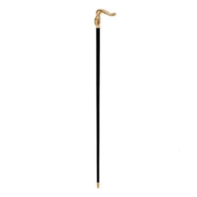Altın Yılan Figürlü Siyah Baston 92 Cm