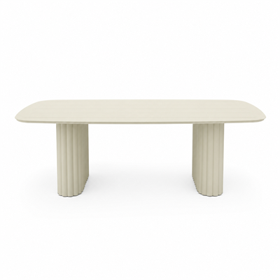 Alüminyum Dış Mekan Yemek Masası 240 x 110 cm Bej