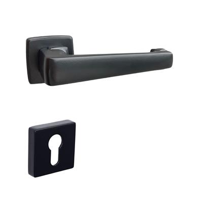 Apollo Rozetli Kapı Kolu Takımı Siyah Renk