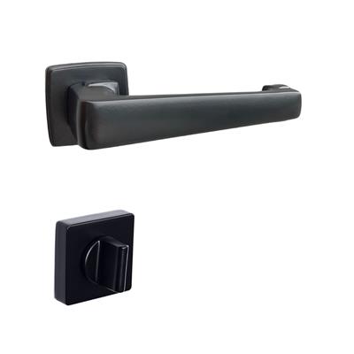 Apollo Rozetli Kapı Kolu Takımı Siyah Renk