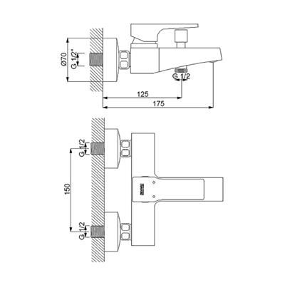 Aqua Banyo Bataryası - Parlak Bakır