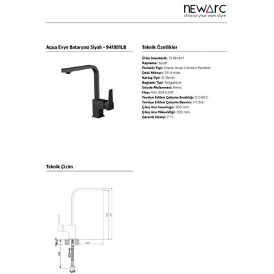 Aqua Eviye Bataryası Siyah 