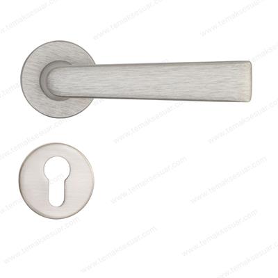 Arıel Rozetli Kapı Kolu Nikel Saten Renk