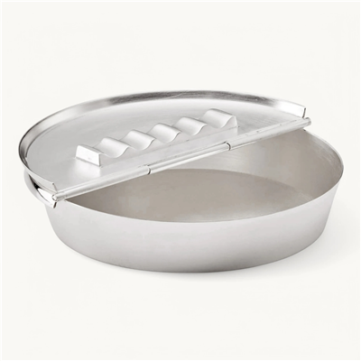 Ashburn Katlanabilir Küllük/Kül Tablası Gümüş Kaplama Ø16 cm