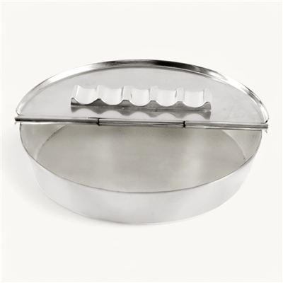 Ashburn Katlanabilir Küllük/Kül Tablası Gümüş Kaplama Ø16 cm