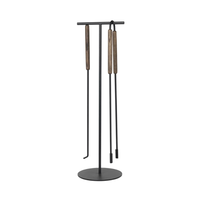 ASHI 3 Parça Şömine Seti Kahverengi Ø22 cm